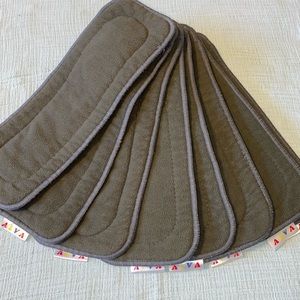 Charcoal cloth diaper inserts